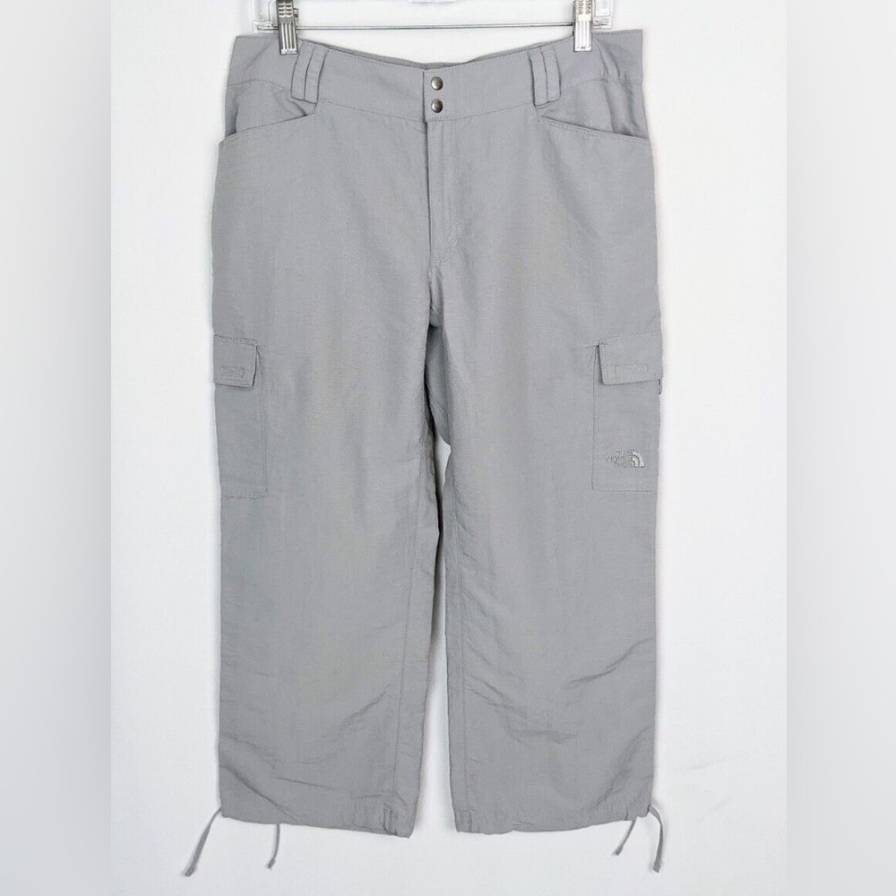 The North Face Women's Wide Leg Cargo Capri Pants Pockets Drawstring Hem…